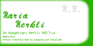 maria merkli business card